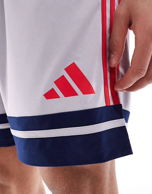 adidas Football Squadra 25 shorts in grey and red
