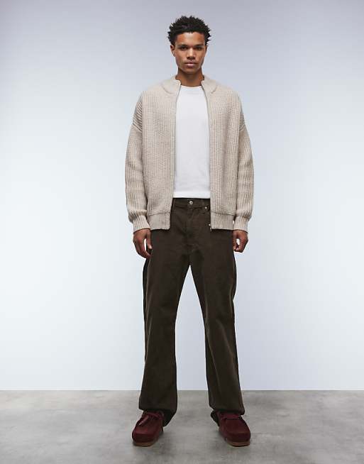 Levi's 565 loose straight fit cord 5 pocket trousers in brown