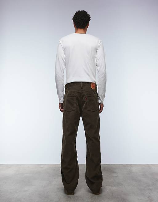Levi's 565 loose straight fit cord 5 pocket trousers in brown