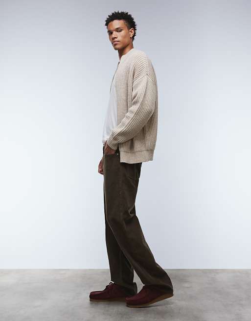 Levi's 565 loose straight fit cord 5 pocket trousers in brown