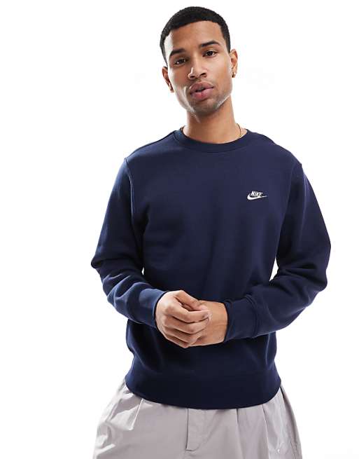 Nike Club crew neck sweatshirt in navy