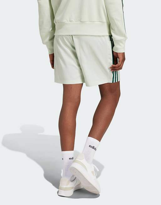 adidas Aeroready essentials chelsea 3-stripes shorts in linen green