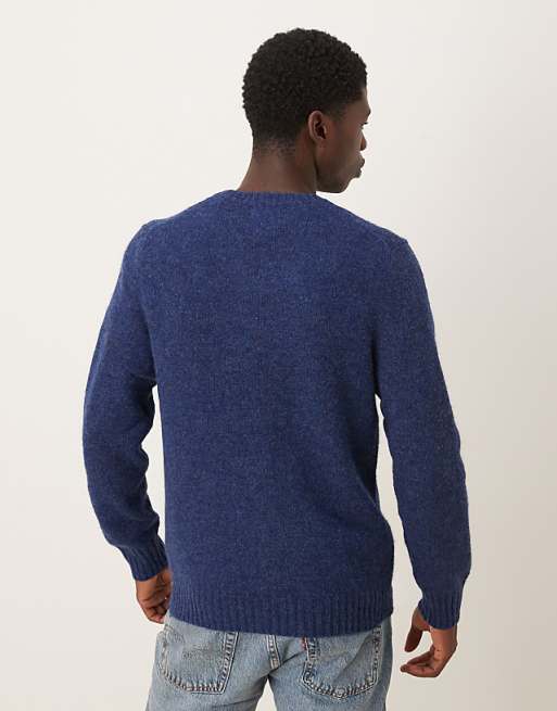 Polo Ralph Lauren long sleeve logo knit jumper in navy