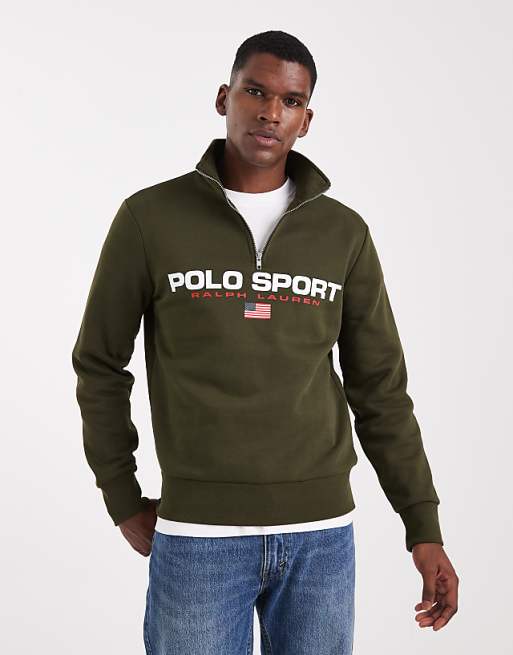 Polo Ralph Lauren – Sport – Olivgrön sweatshirt