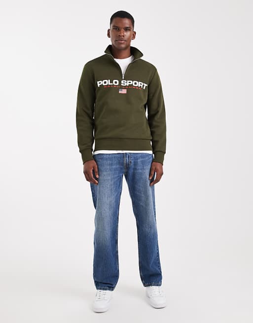 Polo Ralph Lauren – Sport – Olivgrön sweatshirt