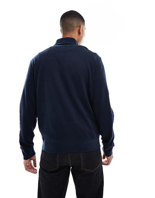 Polo Ralph Lauren – Marinblå, dubbelstickad sweatshirt