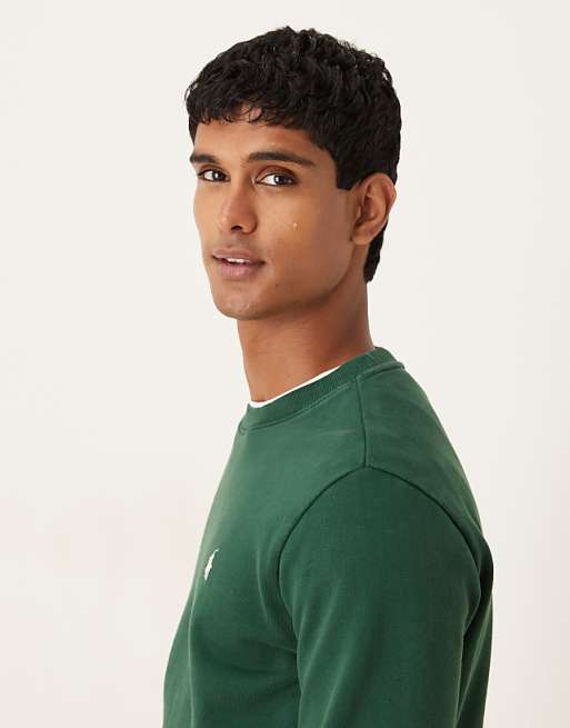 Polo Ralph Lauren icon logo double knit sweatshirt in dark green