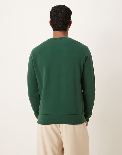 Polo Ralph Lauren icon logo double knit sweatshirt in dark green