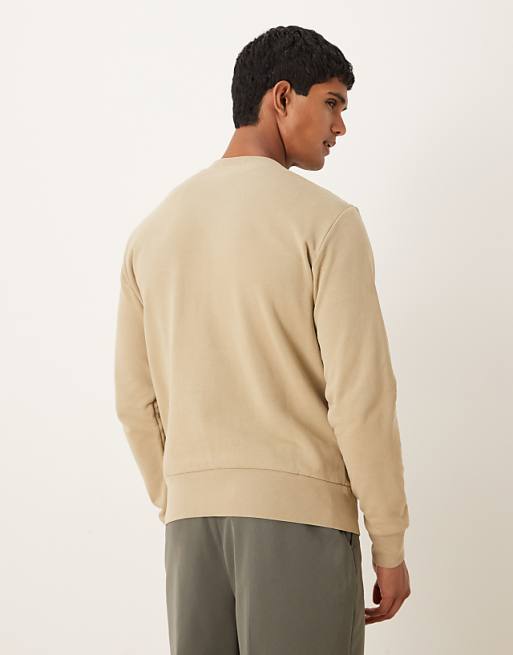 Polo Ralph Lauren icon logo double knit sweatshirt in khaki beige