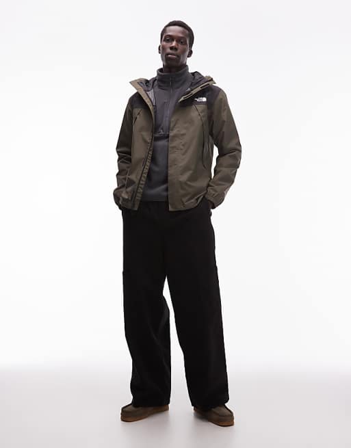 The North Face Antora waterproof rain jacket in dark green