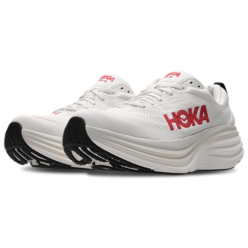 Hoka Bondi 8 - White-Vermillion-White