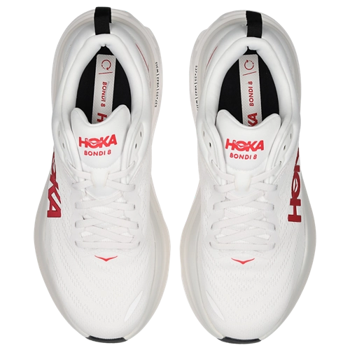 Hoka Bondi 8 - White-Vermillion-White